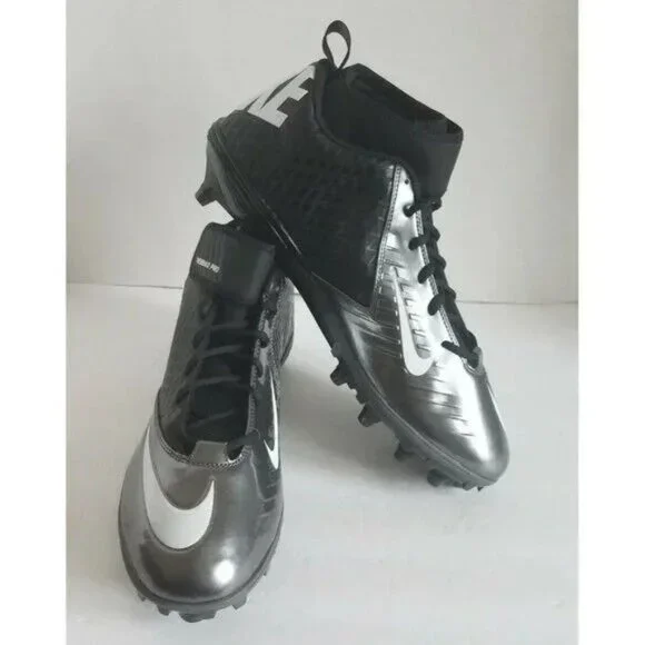 Nike Men Lunar Super Bad Pro TD Football Cleats 511334 009 Black Silver Size 18 New Nike Lunar Superbad Pro TD Football Cleats Black Silver  main image 4